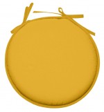 Galette de chaise ronde Unie Pop color 40 cm Jaune